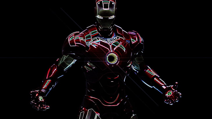 Marvel Cinematic Universe, Marvel Comics, Iron Man, black background, HD wallpaper
