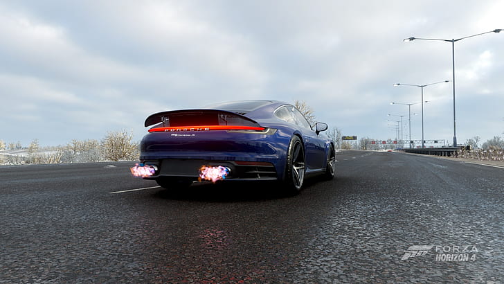 Porsche 911 Carrera S, Forza Horizon 4, video games, screen shot