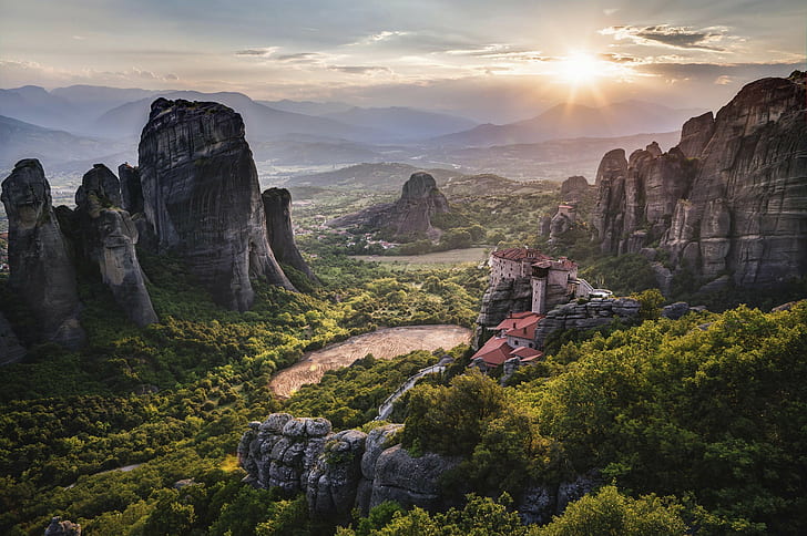 delphi, Greece, nature, HD wallpaper
