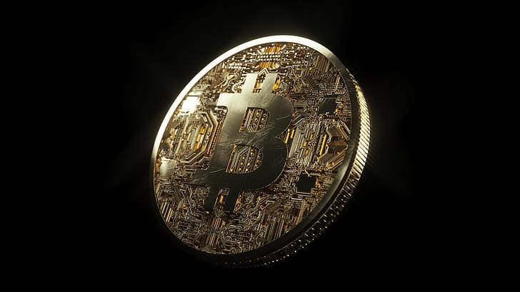 Technology, Bitcoin, Cryptocurrency, HD wallpaper