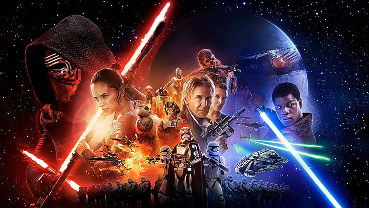 Star Wars digital wallpaper, Star Wars Episode VII: The Force Awakens, HD wallpaper