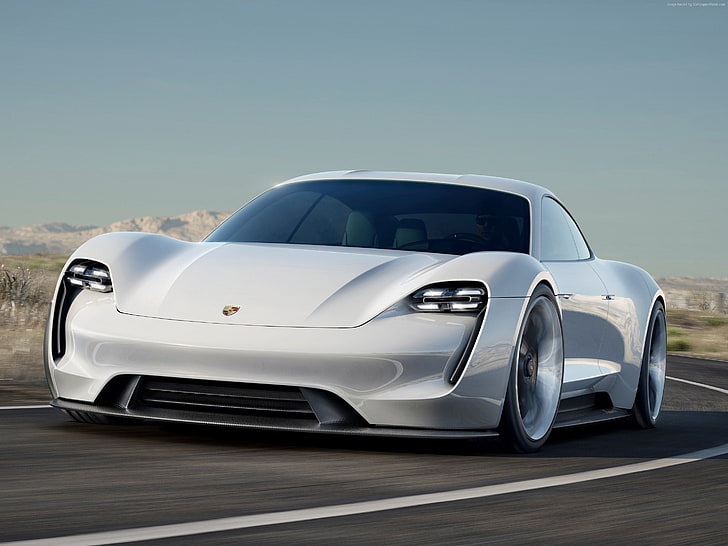 white, Porsche Taycan, 800v, supercar, Electric Cars