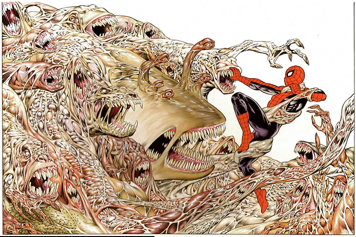 Marvel Spider-Man and villain digital wallpaper, Spiderman Noir