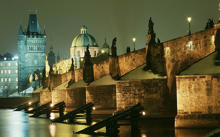 city, cityscape, architecture, Prague, Czech Republic, bridge, HD wallpaper