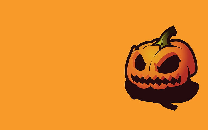 Orange Halloween Pumpkins, Jack-'O-Lantern illustration, Festivals / Holidays, HD wallpaper