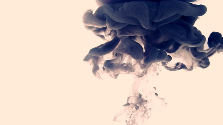 black smoke, abstract, Alberto Seveso, paint in water, studio shot, HD wallpaper