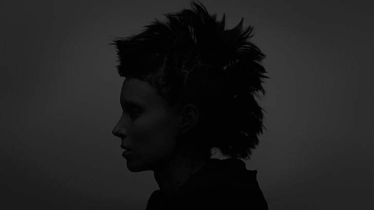 The Girl with the Dragon Tattoo, monochrome, Rooney Mara, movies