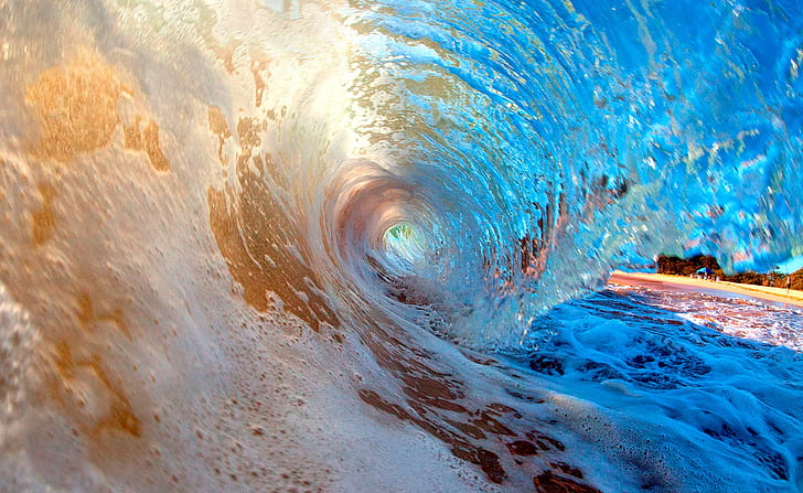 Wave sea, surf, coast, HD wallpaper