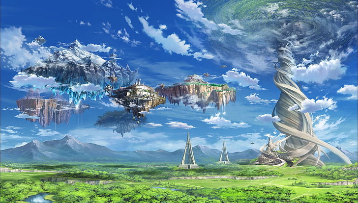 anime wallpaper, Sword Art Online, Alfheim Online, sky, nature