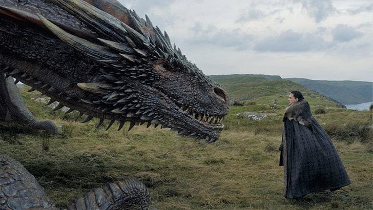 TV Show, Game Of Thrones, Dragon, Jon Snow, Kit Harington, HD wallpaper