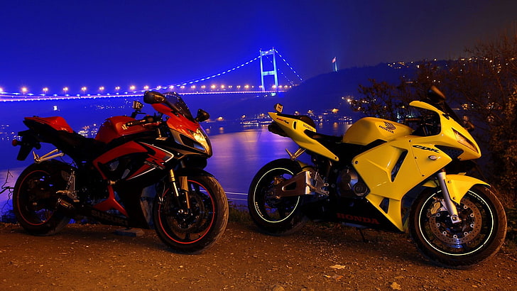 bridges istanbul motorbikes honda cbr600rr gsxr 1920x1080  Motorcycles Honda HD Art