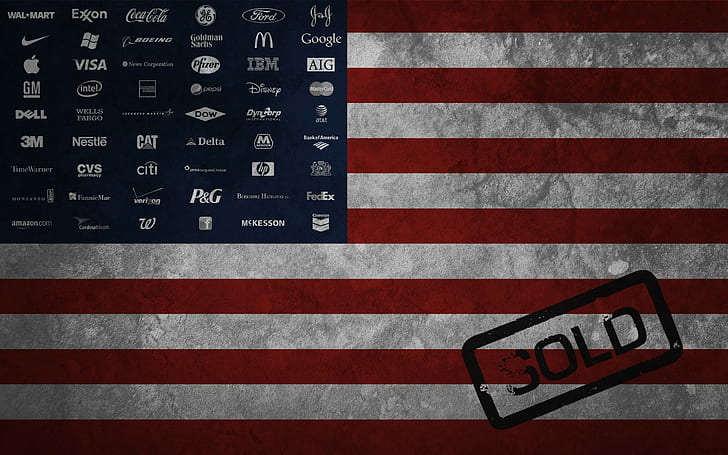 USA, flag, company, communication, text, western script, indoors, HD wallpaper