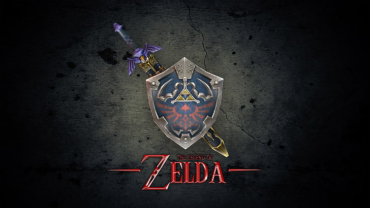 The Legend of Zelda, Nintendo, Master Sword, Hylian Shield, HD wallpaper