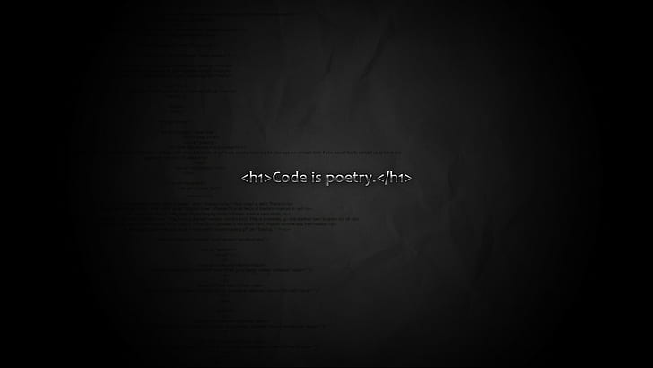 poetry, code, HTML, programmers