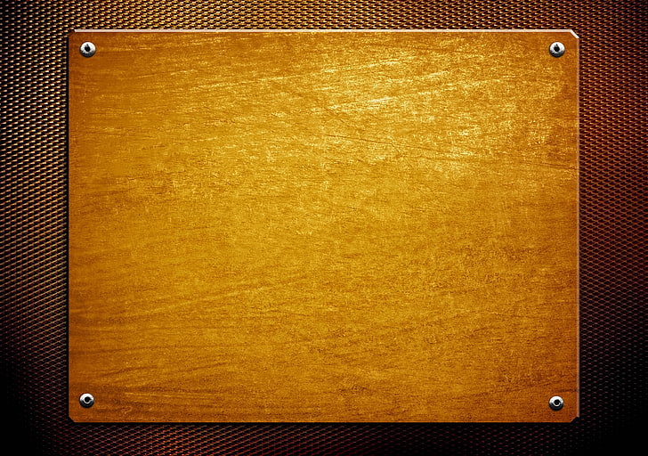 brown wood plank, plate, texture, rivets, backgrounds, textured