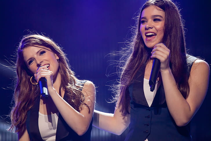 Hailee Steinfeld, Anna Kendrick, Pitch Perfect-2, Perfect voice-2, HD wallpaper