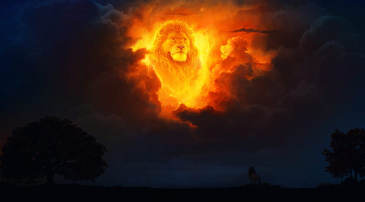 The Lion King, Cloud, Mufasa (The Lion King), Simba, HD wallpaper