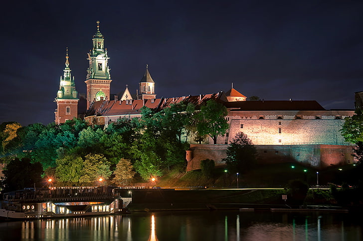 Wawel, castle, Kraków, Poland, Polish, Vistula, building exterior, HD wallpaper