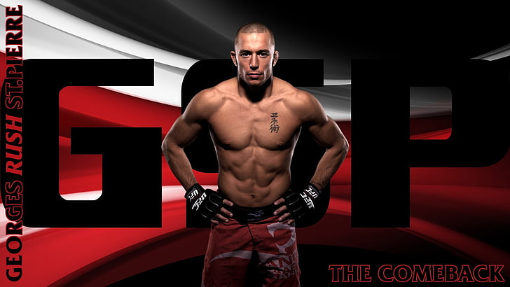 George St. Pierre, fighter, champion, mma, ufc, mixed martial arts, HD wallpaper