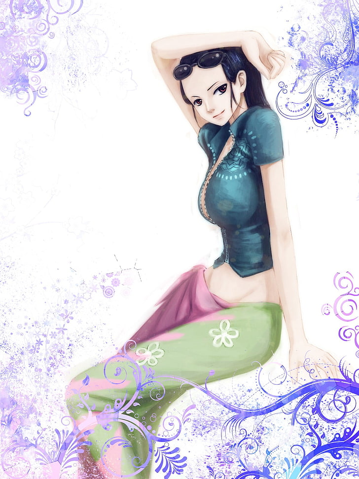 Nico Robin - Anime Character with Long Hair and Blue Eyes