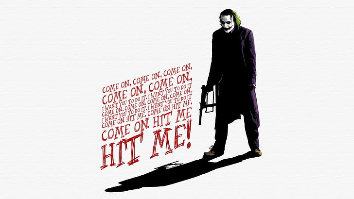 The Joker illustration, Batman, The Dark Knight, Heath Ledger, HD wallpaper
