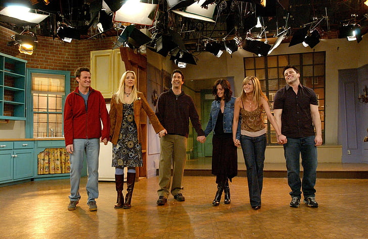 Friends, Chandler bing, Phoebe buffay, Ross geller, Monica geller, HD wallpaper