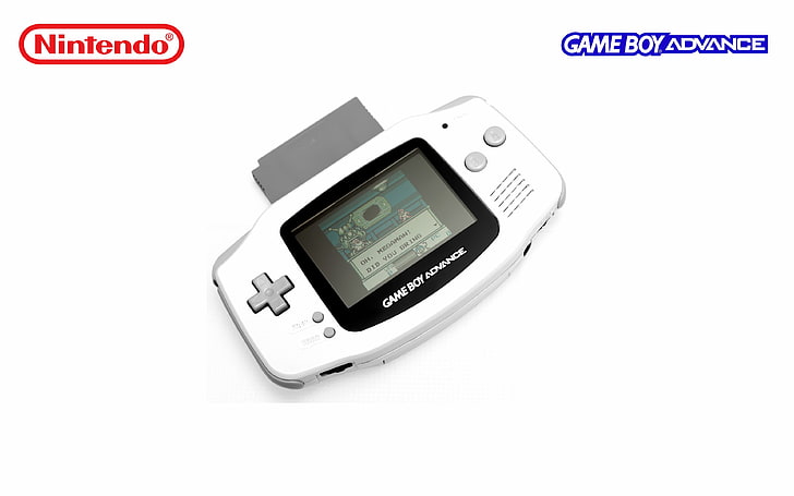 white Nintendo Game Boy Advance console, GameBoy Advance, consoles, HD wallpaper