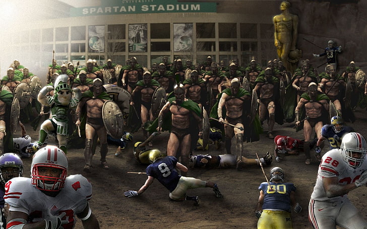 spartan american football big ten ncaa michigan state spartans 1680x1050  Sports Football HD Art, HD wallpaper