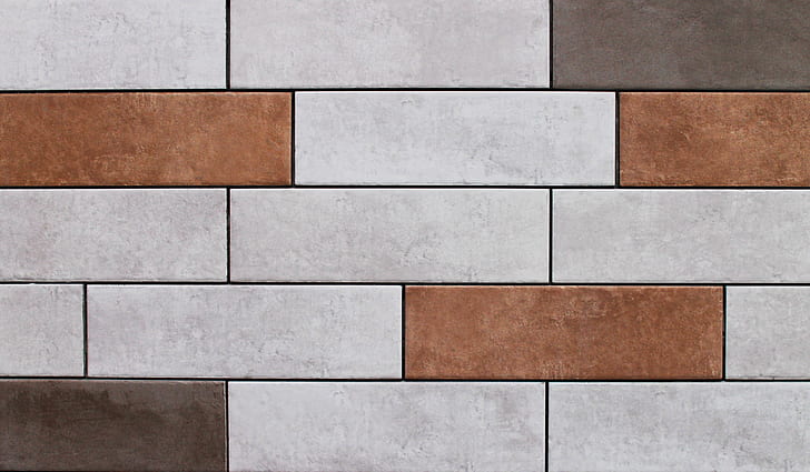 macro, background, wall, stone, Tile, rectangular tiles, ceramic tile, HD wallpaper