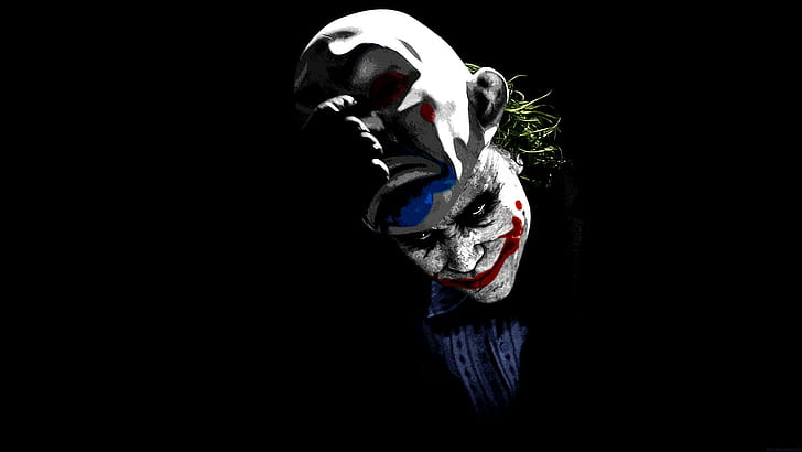 Joker, black background, HD wallpaper