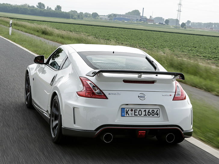 Nismo, Nissan, 370Z, white coupe, Cars s HD, hd backgrounds, HD wallpaper