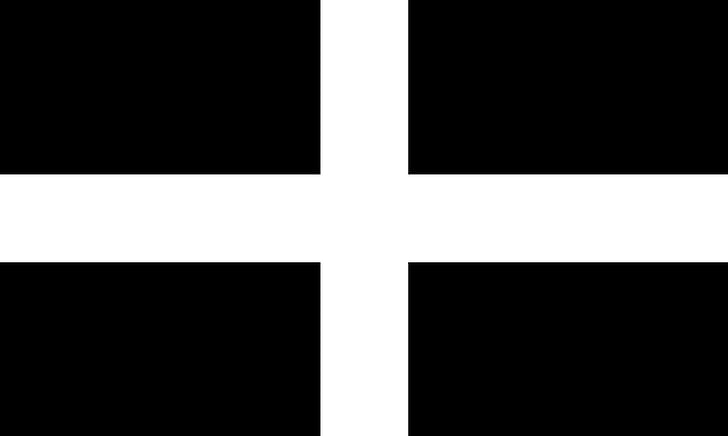 Cornwall Flag, black, england, 3d and abstract