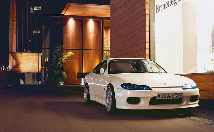 Nissan Silvia S15, white coupe, Cars, mode of transportation HD wallpaper