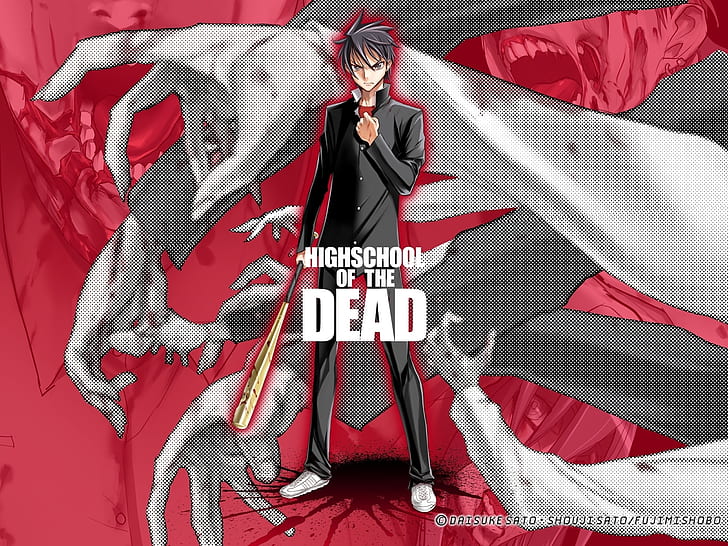 High School of the Dead Anime Zombie HD, highschool of the dead