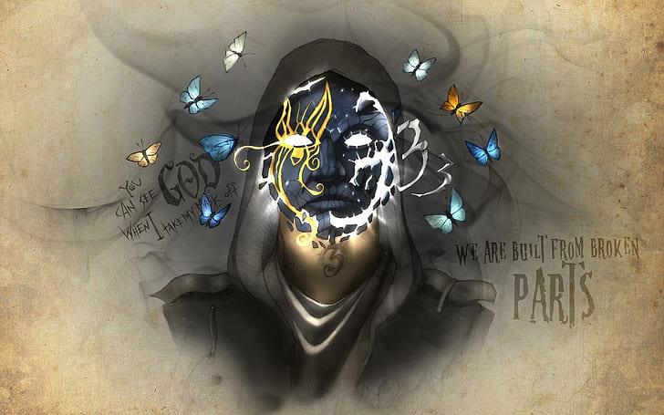 Hollywood Undead, we are built from broken parts text, music, HD wallpaper