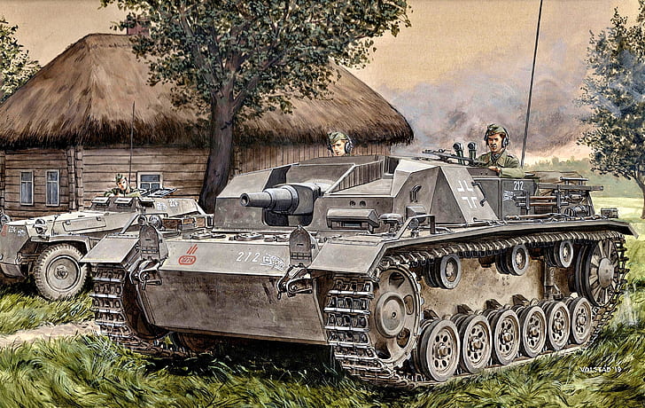 The Wehrmacht, StuG III, half-track armored personnel carrier