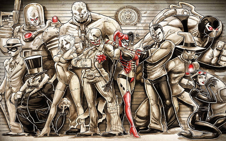 villain character digital wallpaper, Harley Quinn, Batman, Joker