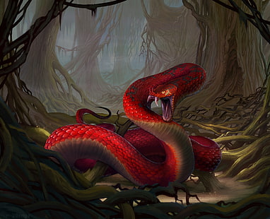 HD wallpaper: Fantasy Animals, Snake | Wallpaper Flare
