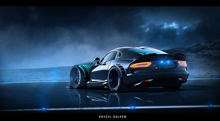car, Dodge Viper, Khyzyl Saleem, futuristic, Stance, HD wallpaper