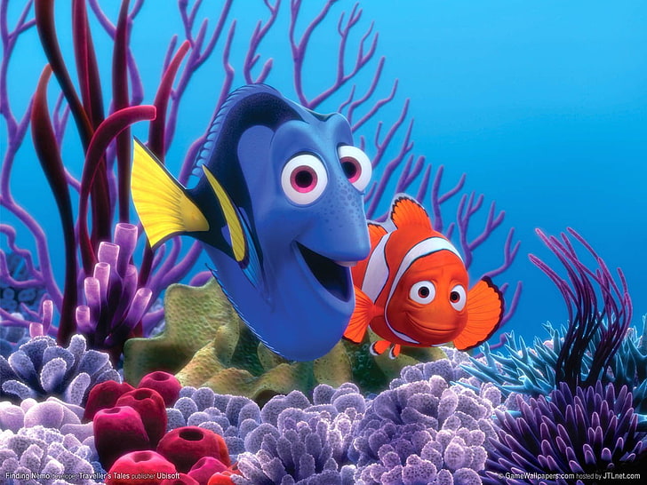 Finding Dory and Nemo, Sea, Fish, underwater, reef, animal, blue, HD wallpaper