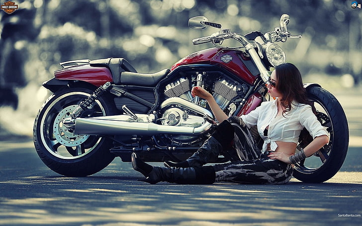 HD wallpaper: women actress celebrity photo shoot harley davidson models  Motorcycles Harley Davidson HD Art | Wallpaper Flare