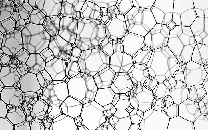 hexagon gray shape illustration, bright, line, backgrounds, abstract, HD wallpaper