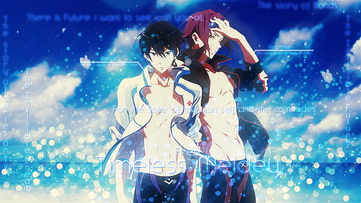 Anime, Free!, Haruka Nanase, Rin Matsuoka, HD wallpaper