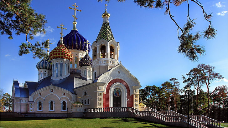 temple, orthodox church, dome, HD wallpaper