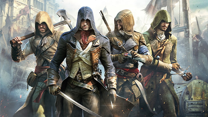 Assassin's Creed game wallpaper, video games, Assassin's Creed:  Unity, HD wallpaper