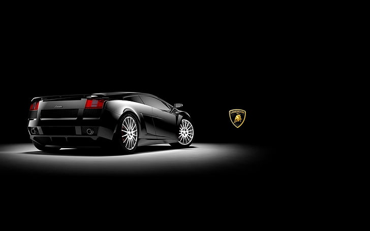 black and gray car die-cast model, Lamborghini Gallardo, simple background, HD wallpaper