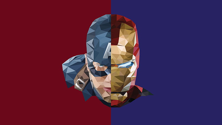 iron man, captain america, abstract, hd, 4k, 5k, 8k, artist, HD wallpaper
