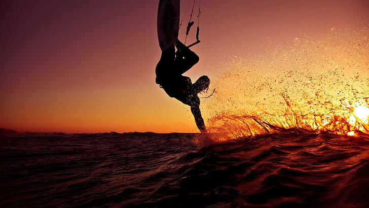sport, surfing, sea, Sun, HD wallpaper