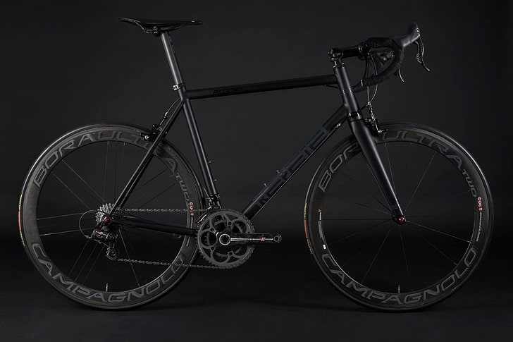 black road bicycle, carbon fiber , wheels, transportation, land vehicle, HD wallpaper