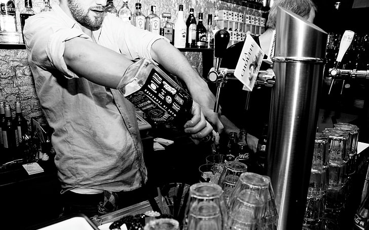 alcohol, bar, bartender, daniel 039 s, jack, HD wallpaper